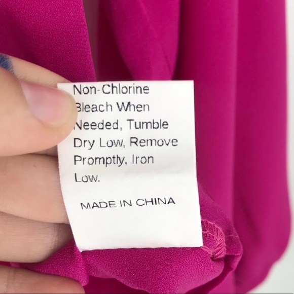 Shein Pink Long Sleeve Blouse with a Scarf Tie Neckline Size S - Picture 7 of 7